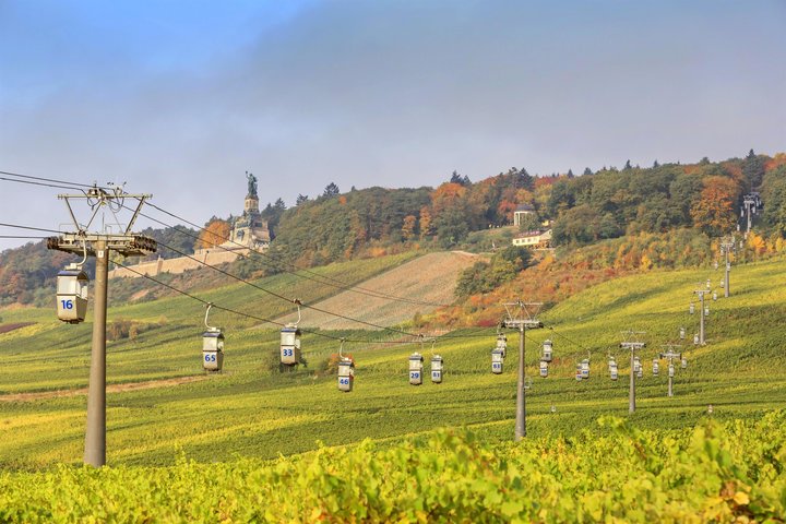 Cable car in autumn